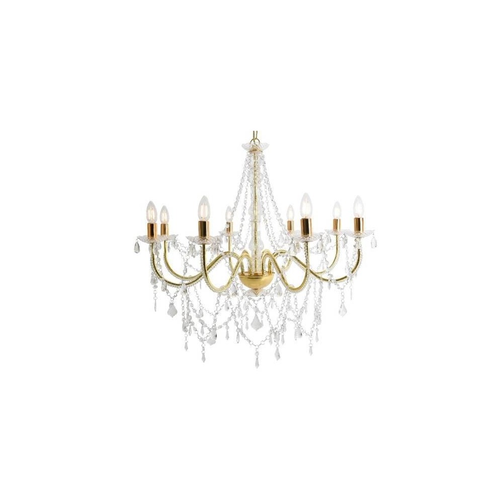 LAMPADARIO A 8LUCI GOLD D80X75